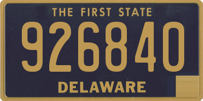 DE license plate 926840