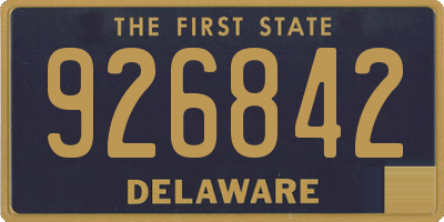 DE license plate 926842