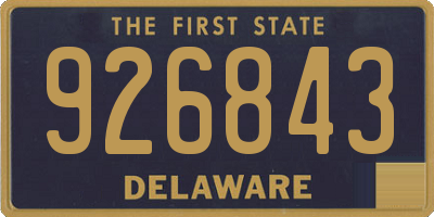DE license plate 926843