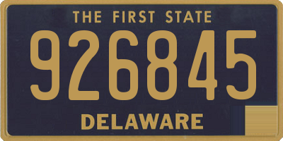 DE license plate 926845