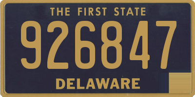 DE license plate 926847
