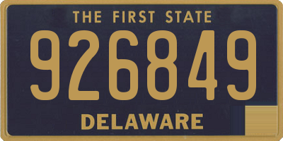 DE license plate 926849