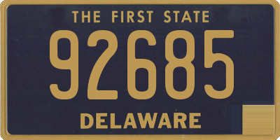 DE license plate 92685