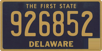 DE license plate 926852