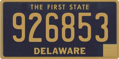 DE license plate 926853