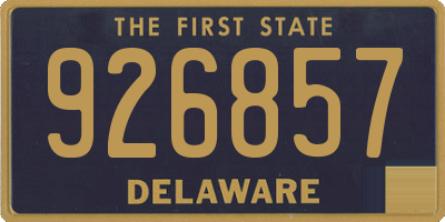 DE license plate 926857