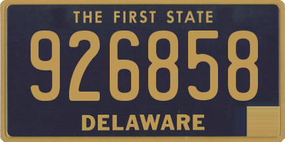 DE license plate 926858
