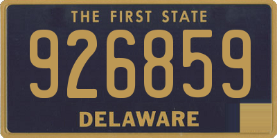 DE license plate 926859