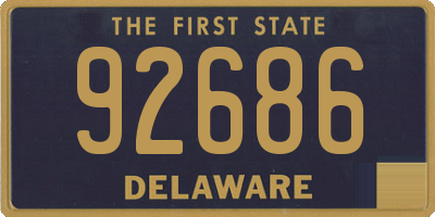 DE license plate 92686
