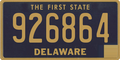 DE license plate 926864