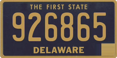 DE license plate 926865