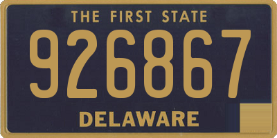 DE license plate 926867