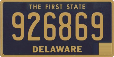 DE license plate 926869