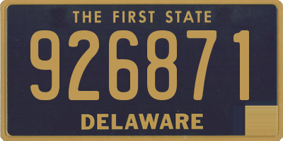 DE license plate 926871