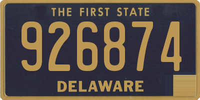 DE license plate 926874
