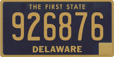 DE license plate 926876