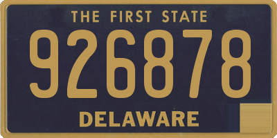 DE license plate 926878