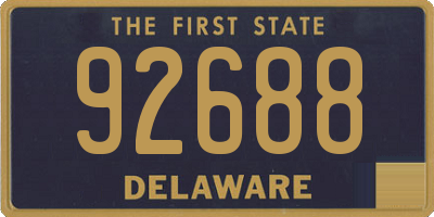 DE license plate 92688