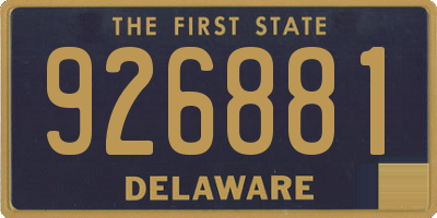 DE license plate 926881