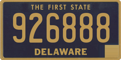 DE license plate 926888