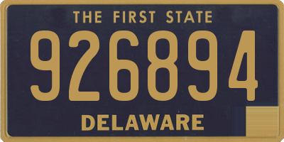 DE license plate 926894