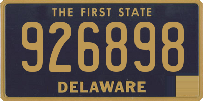 DE license plate 926898