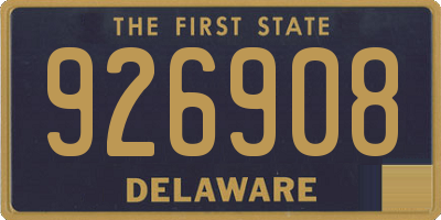 DE license plate 926908