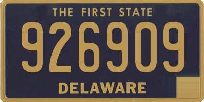DE license plate 926909