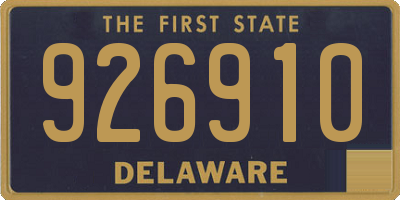 DE license plate 926910