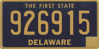 DE license plate 926915