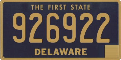 DE license plate 926922