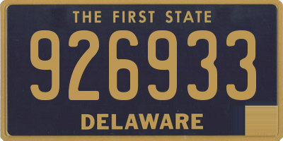 DE license plate 926933