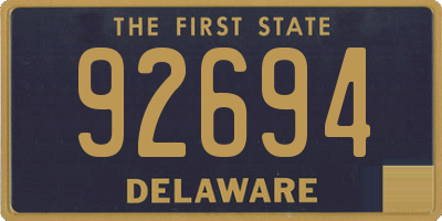 DE license plate 92694