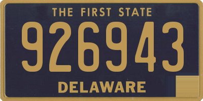 DE license plate 926943