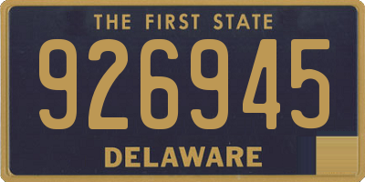 DE license plate 926945