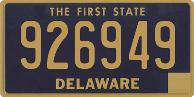 DE license plate 926949