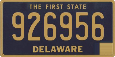 DE license plate 926956