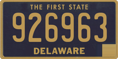 DE license plate 926963
