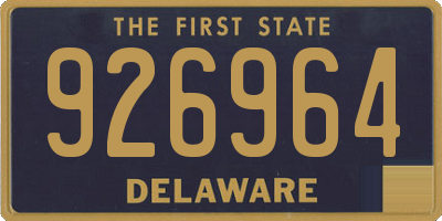 DE license plate 926964