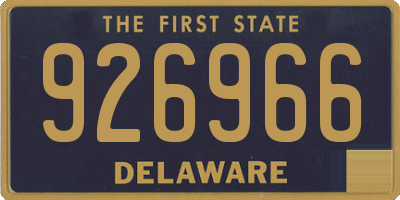 DE license plate 926966