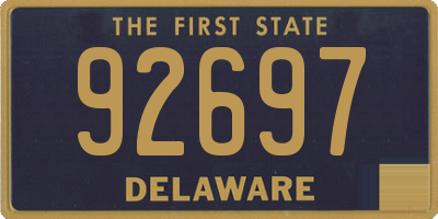 DE license plate 92697