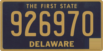 DE license plate 926970