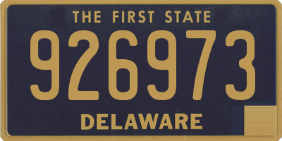 DE license plate 926973