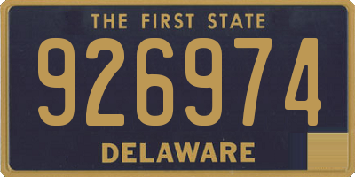 DE license plate 926974