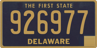 DE license plate 926977