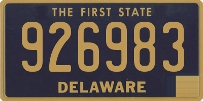 DE license plate 926983