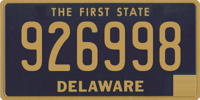 DE license plate 926998