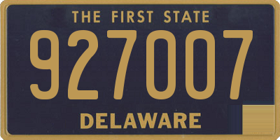 DE license plate 927007