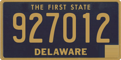 DE license plate 927012