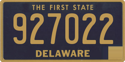 DE license plate 927022